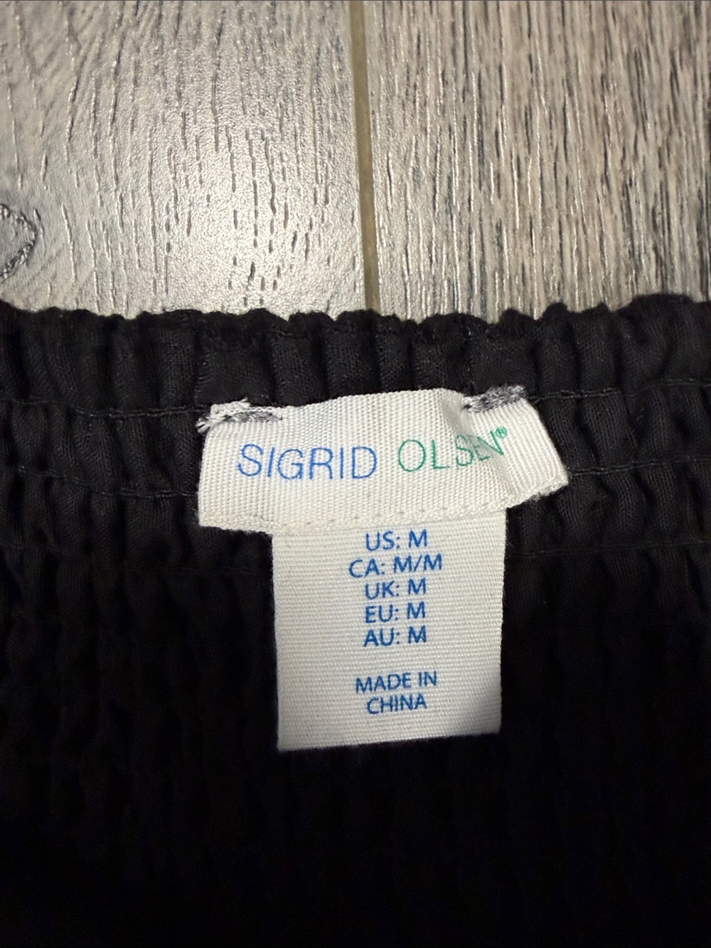 Sigrid Olsen Black Midi Skirt with Tie Front and Eyelet Hem - Picture 2 of 10